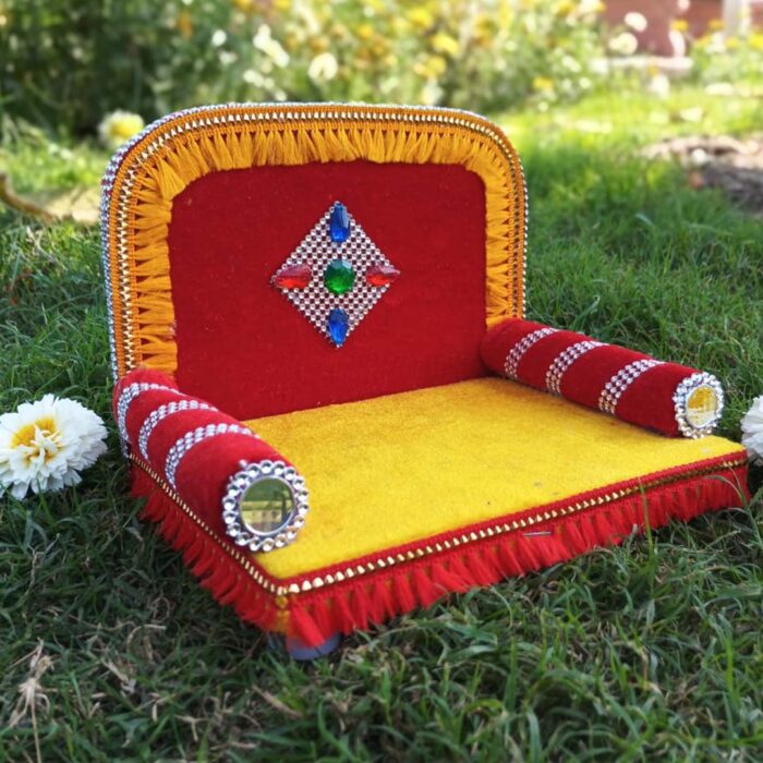 Red Yellow Laddu Gopal Singhasan 3