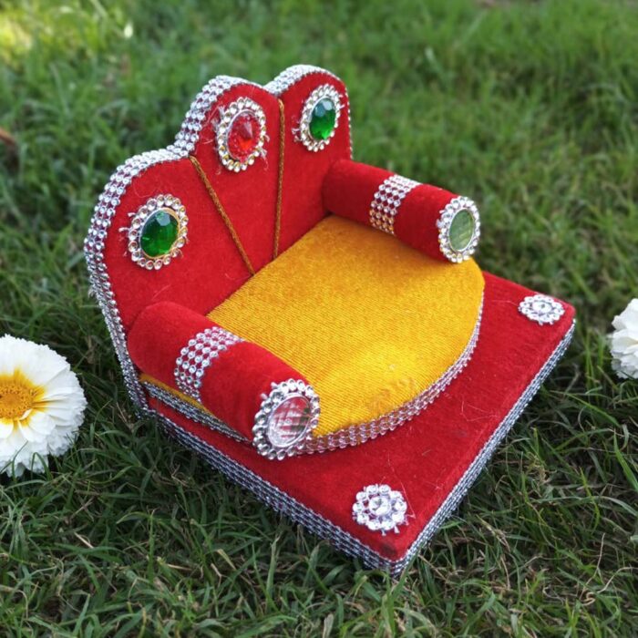 Velvet Laddu Gopal Singhasan 2